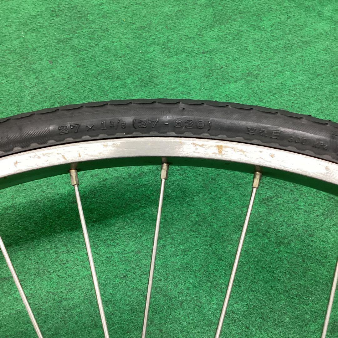 ステンレスリム&スポーク　後輪　27x1-3/8 タイヤ付　内装3段　ベルト仕様