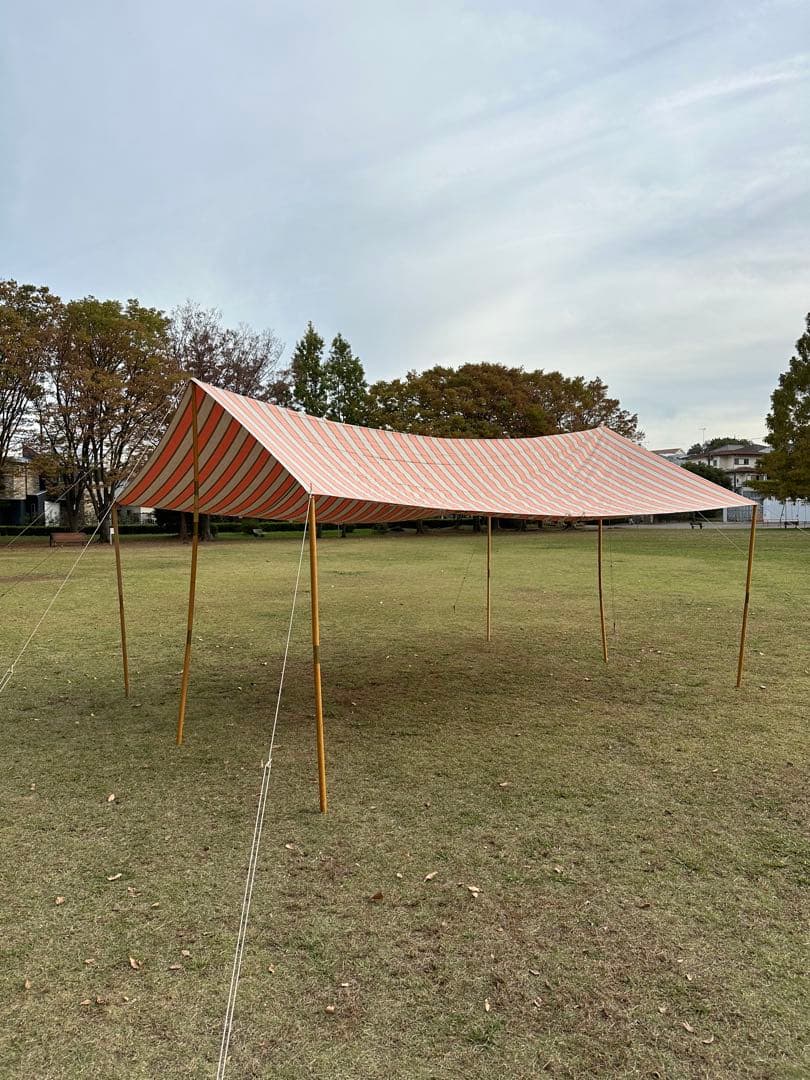 サンブレラ　オーダータープ 大型　4.4mx4m キャンプ　ビンテージ　コットン