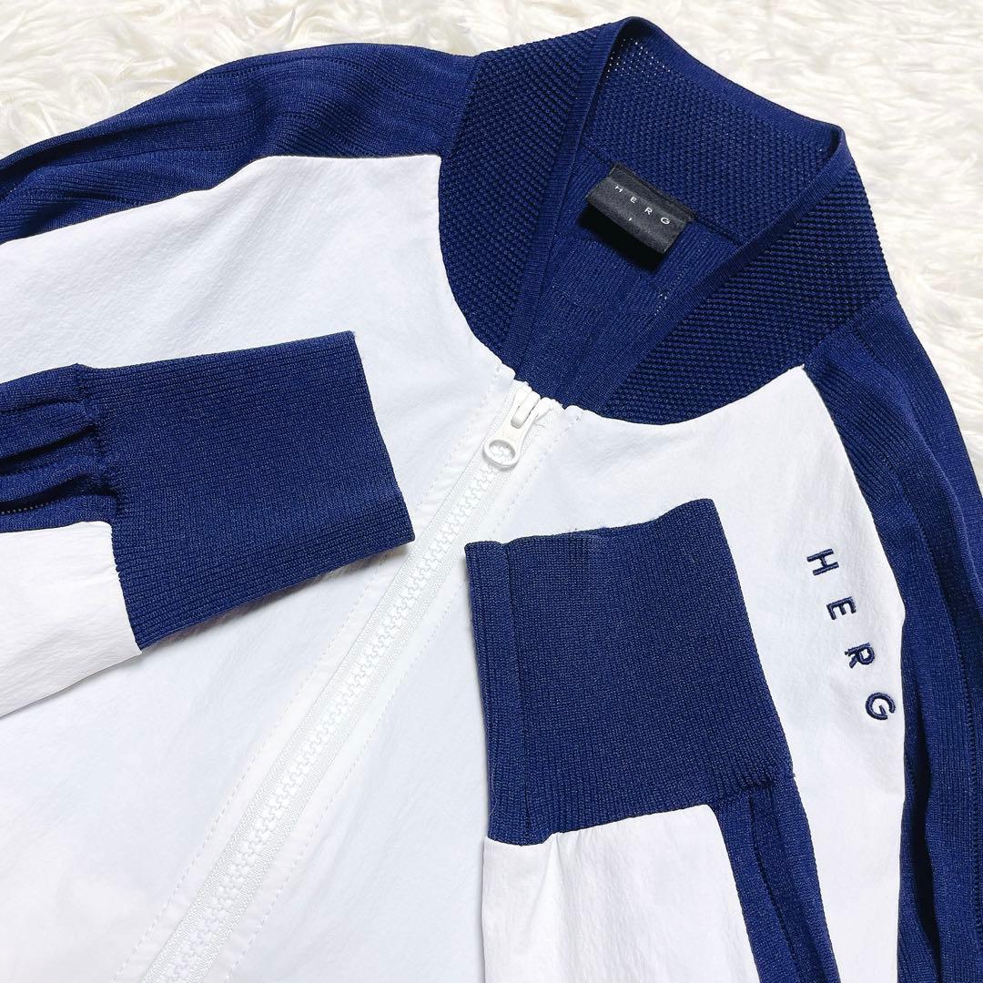 HERG1 エルグワン プリーツジップアップ ゴルフ ブルゾン