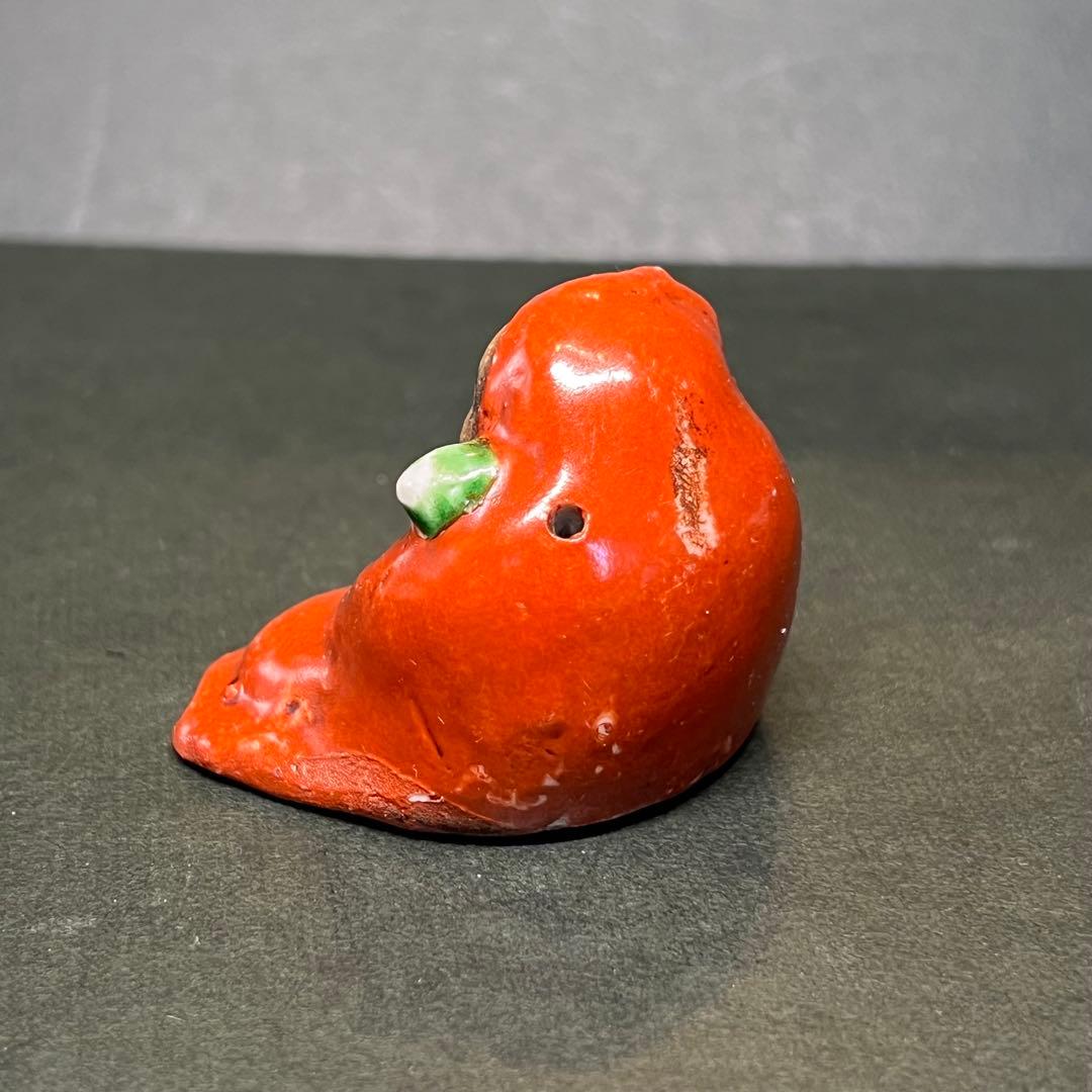 江戸後期〜明治期 古陶 達磨 水滴◎赤釉 だるま 書道具◎文房四宝◎古道具庵々