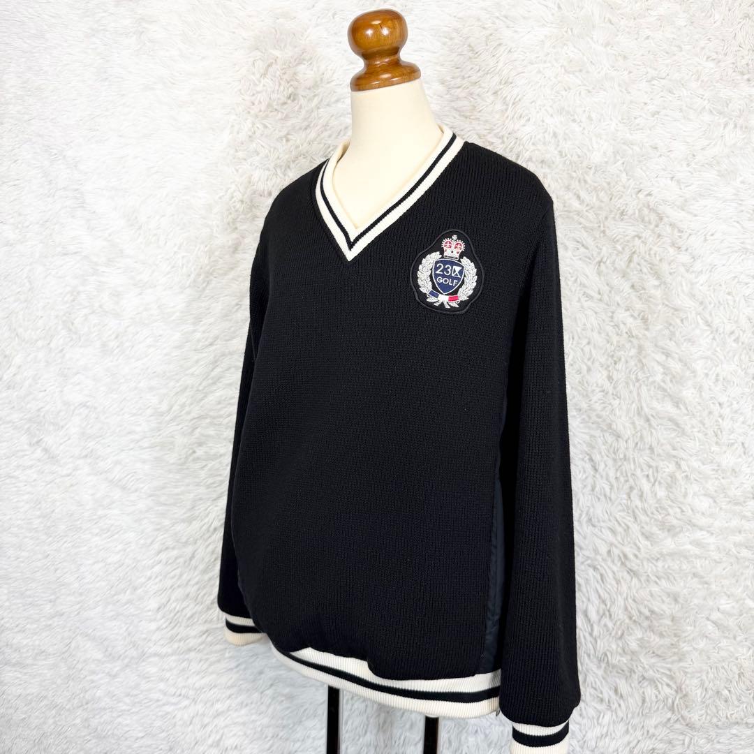 【美品】23区ゴルフ Vネック リバーシブル スニード L メンズ
