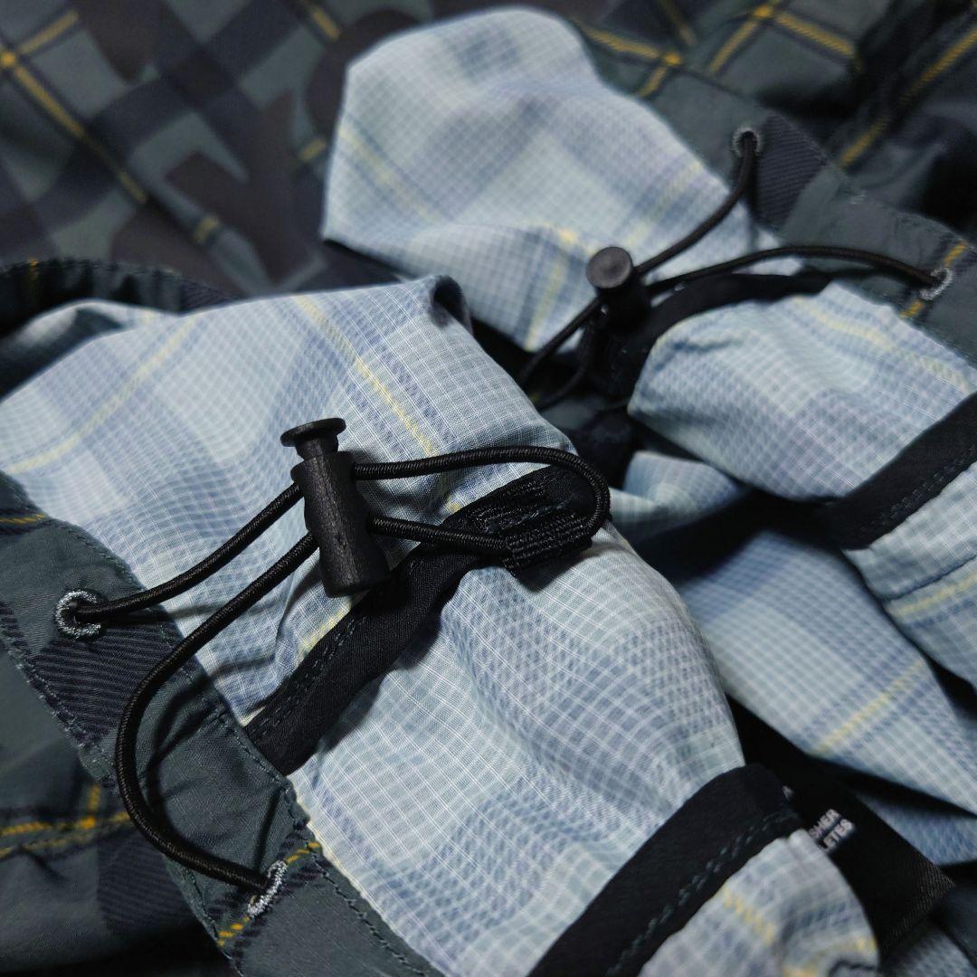 極美品 SAYSKY ランニングジャケット チェック柄 ナイロンパーカー