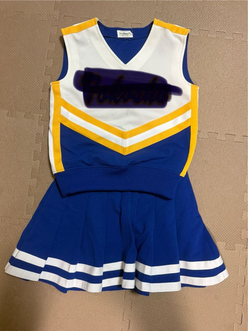 チアリーディングウェアセット（青と白）