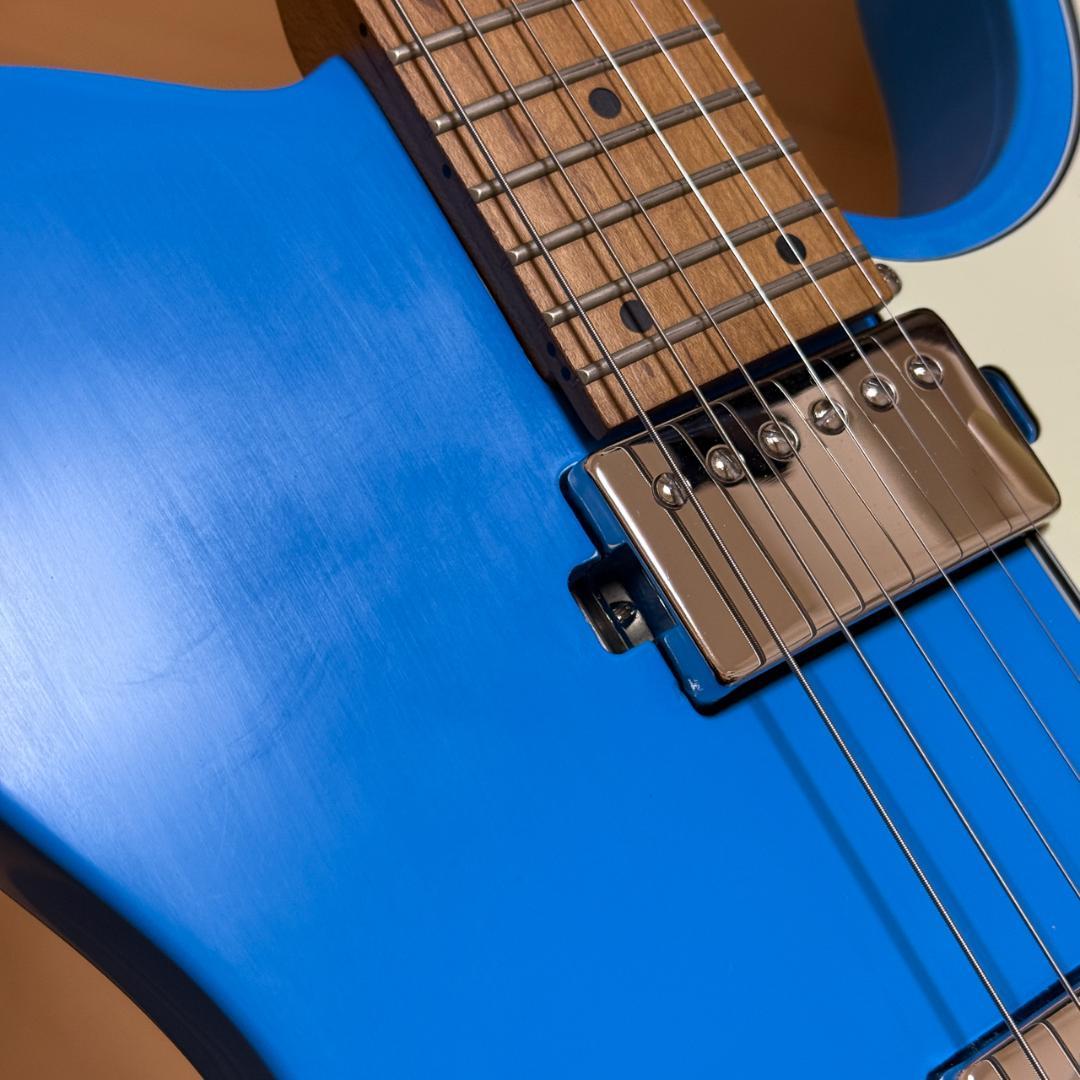 Bacchus TAC24 テレキャスター ブルー オーバーラッカー アーム付き