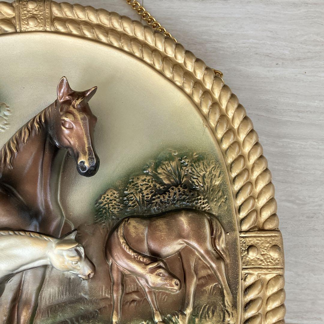 馬の立体壁掛けアート 装飾額　装飾品　ヴィンテージ