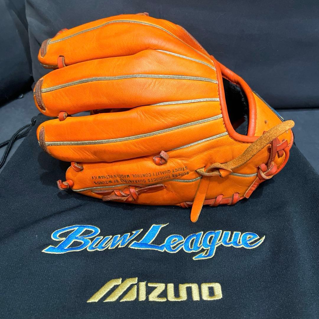 ミズノ BuwLeague 軟式用 仁志モデル 二塁手用 右投用　グラブ袋付き