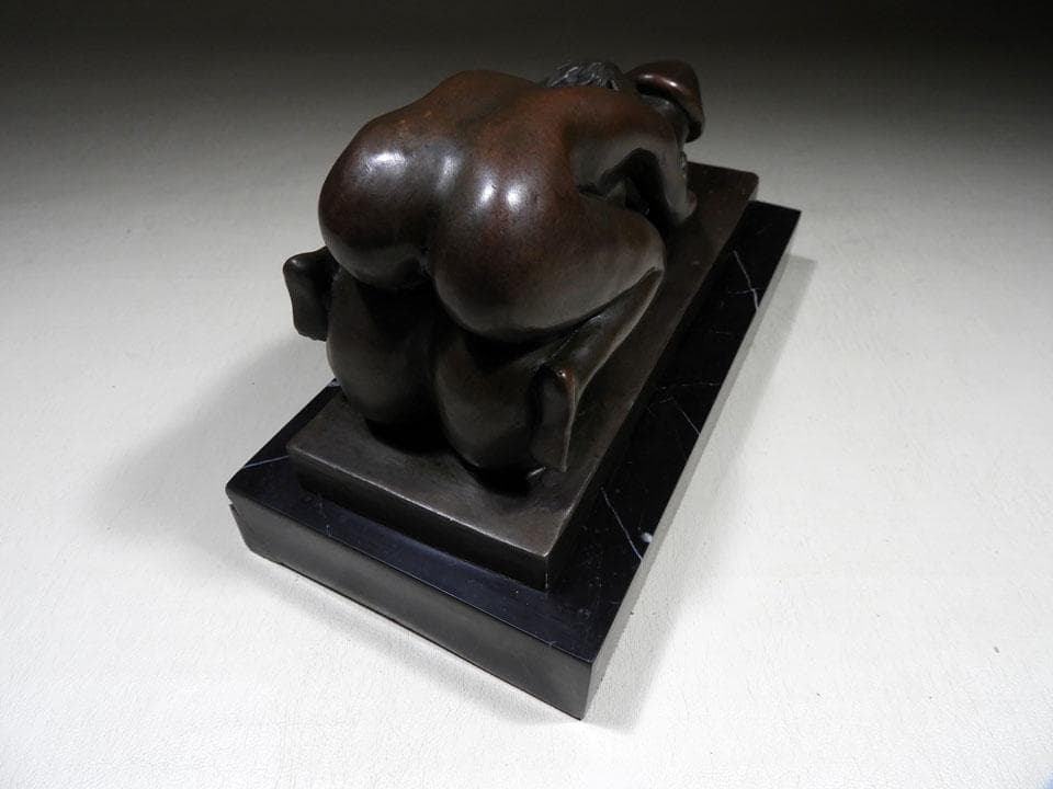 ●J.Mavchi 絶版作ブロンズ 大理石 銅像 男根 写実像 縁起物 春画