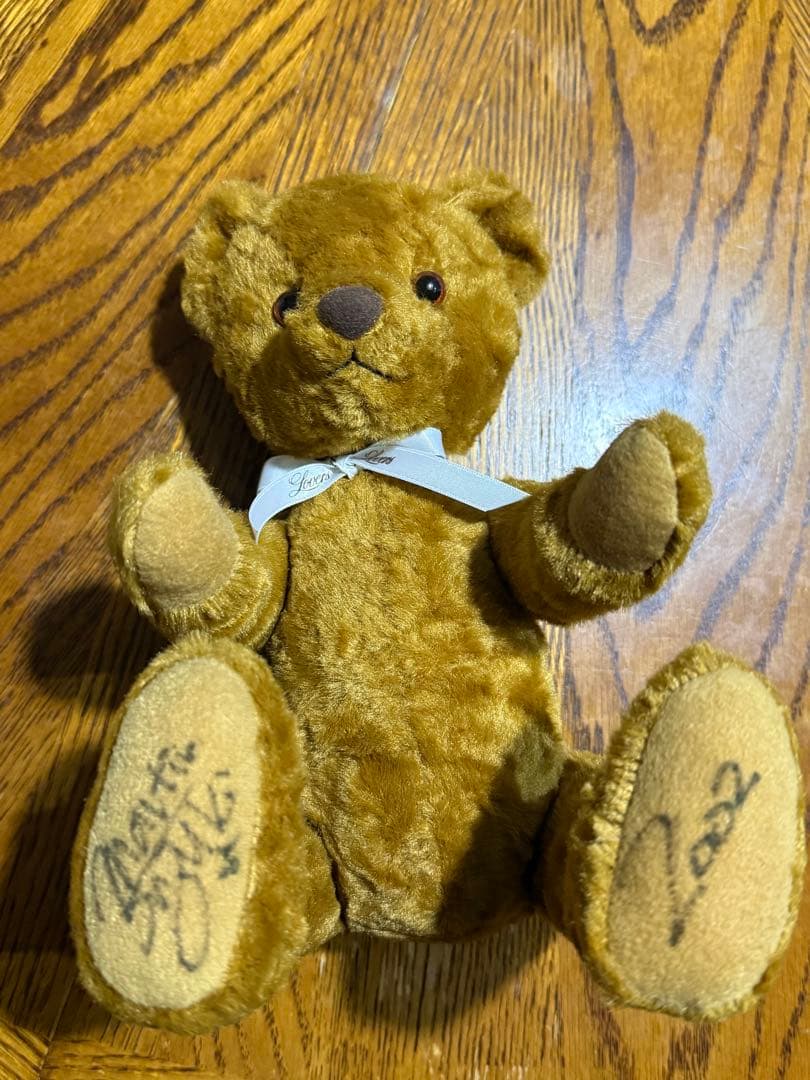 茶色とクリーム色テディベアセット(鈴木雅之サイン入り)