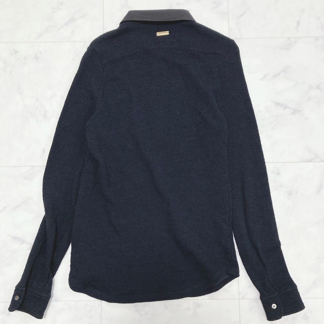 St ANDREWS 襟切替長袖ポロシャツ ハーフボタン 大人綺麗めゴルフウェア