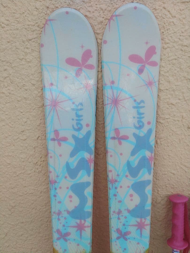 MSX Girls 　130㎝ジュニアスキー・ストックセット　子供用スキー板