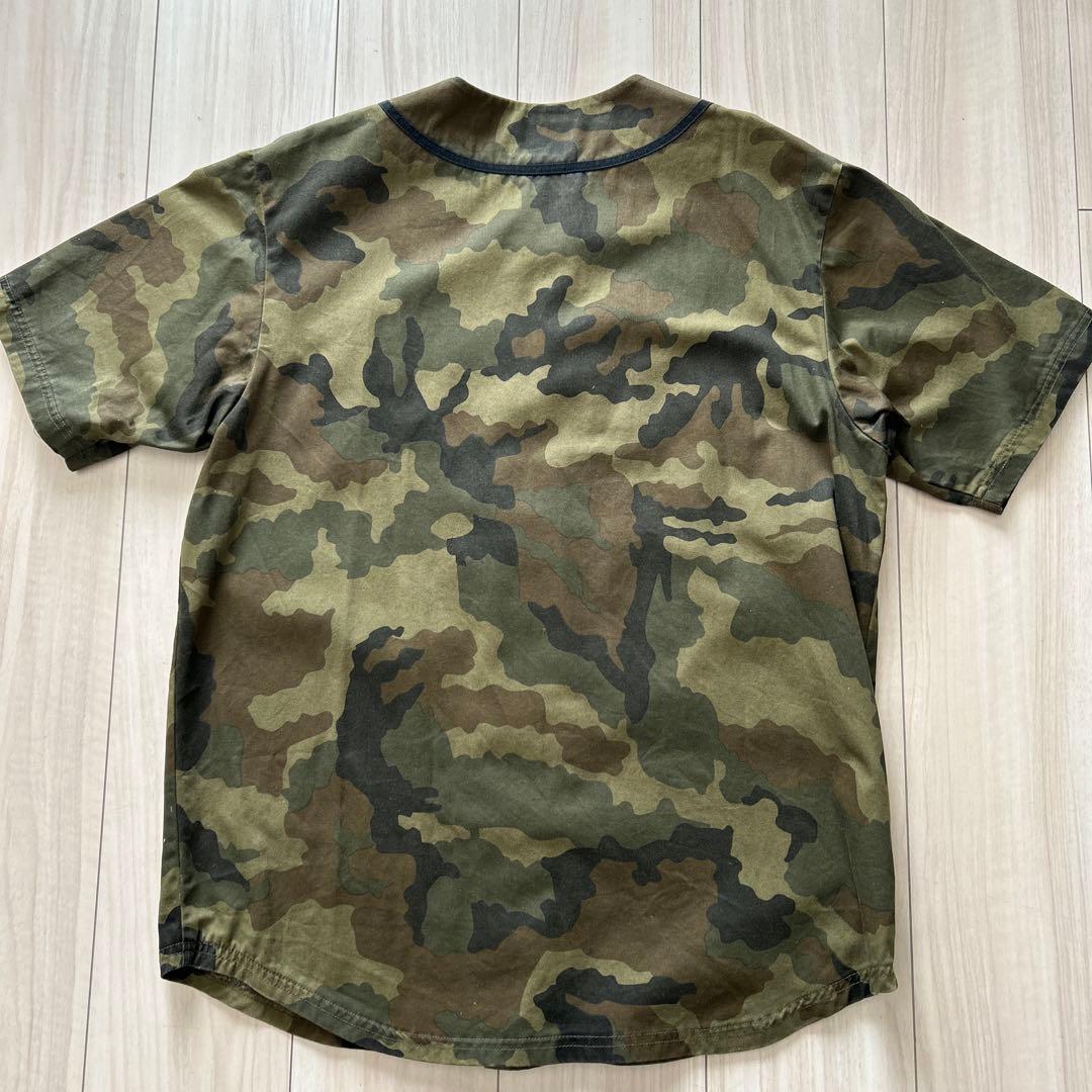 STUSSY カモフラージュ ベースボールシャツ Lサイズ