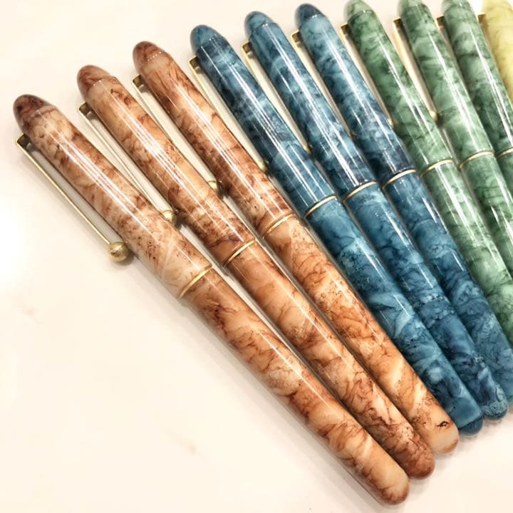 セラミックペン　マーブル　大理石柄　12本　Ceramic Pen Marble