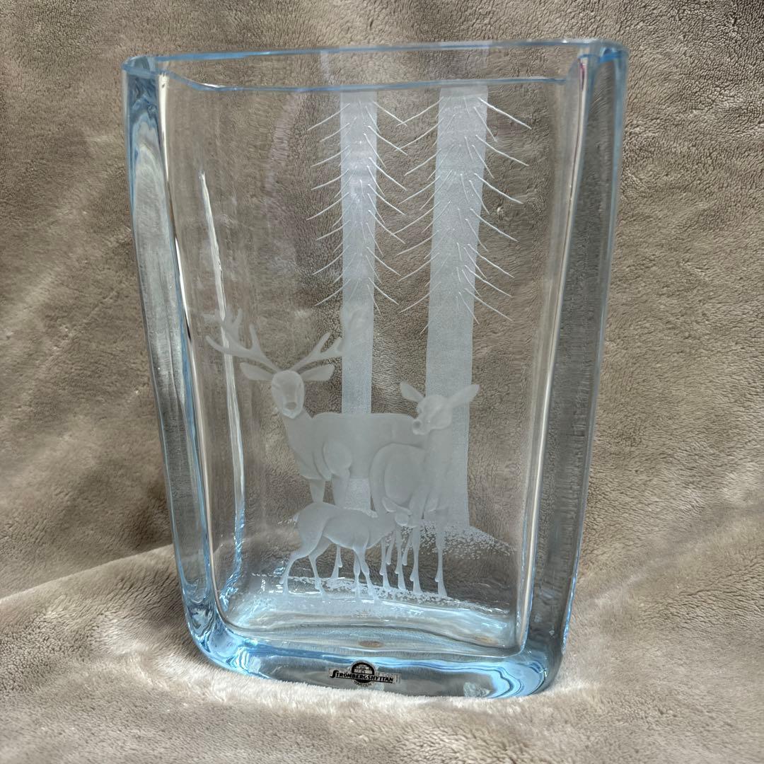 Strombergshyttan Sweden Crystal  Vase、花器