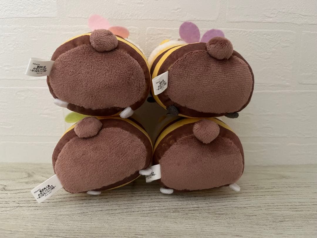 夏目友人帳　のせこっとぷらす　みつばちニャンコ先生　4種　ぬいぐるみマスコット