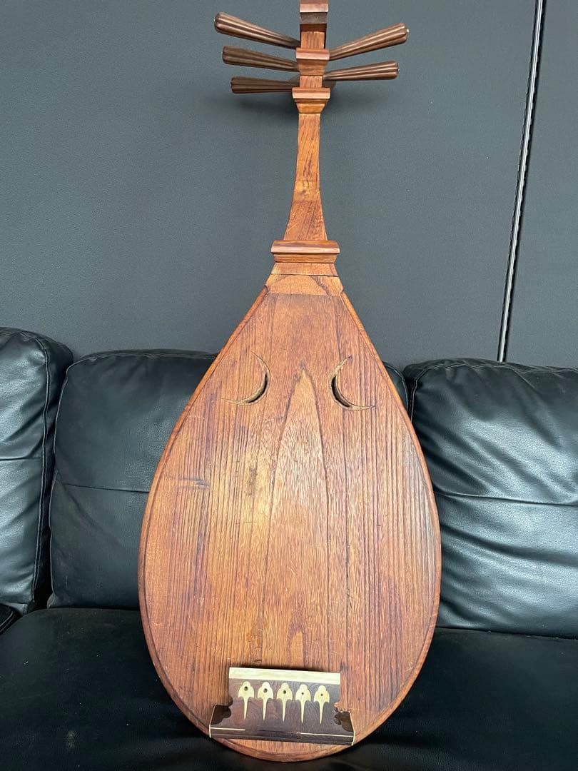 極上品　玉杢　五弦　筑前琵琶 時代物　和楽器