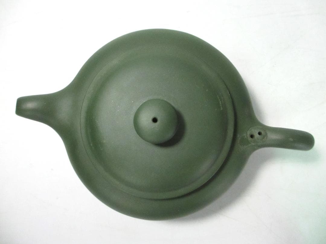 急須　宝瓶　中国宜興　紫砂壷　朱泥　民国緑「紫雲館製」計１３点　未使用　煎茶道具