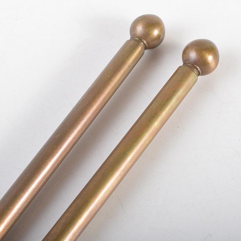 茶道具　釜師　名越弥五郎作　古銅　宣徳　宝珠頭火箸　共箱　C　6220