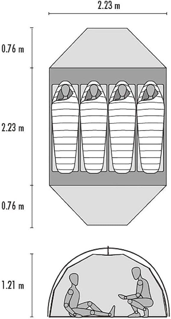 MSR エリクサー 4 / 4人用 テント グリーン