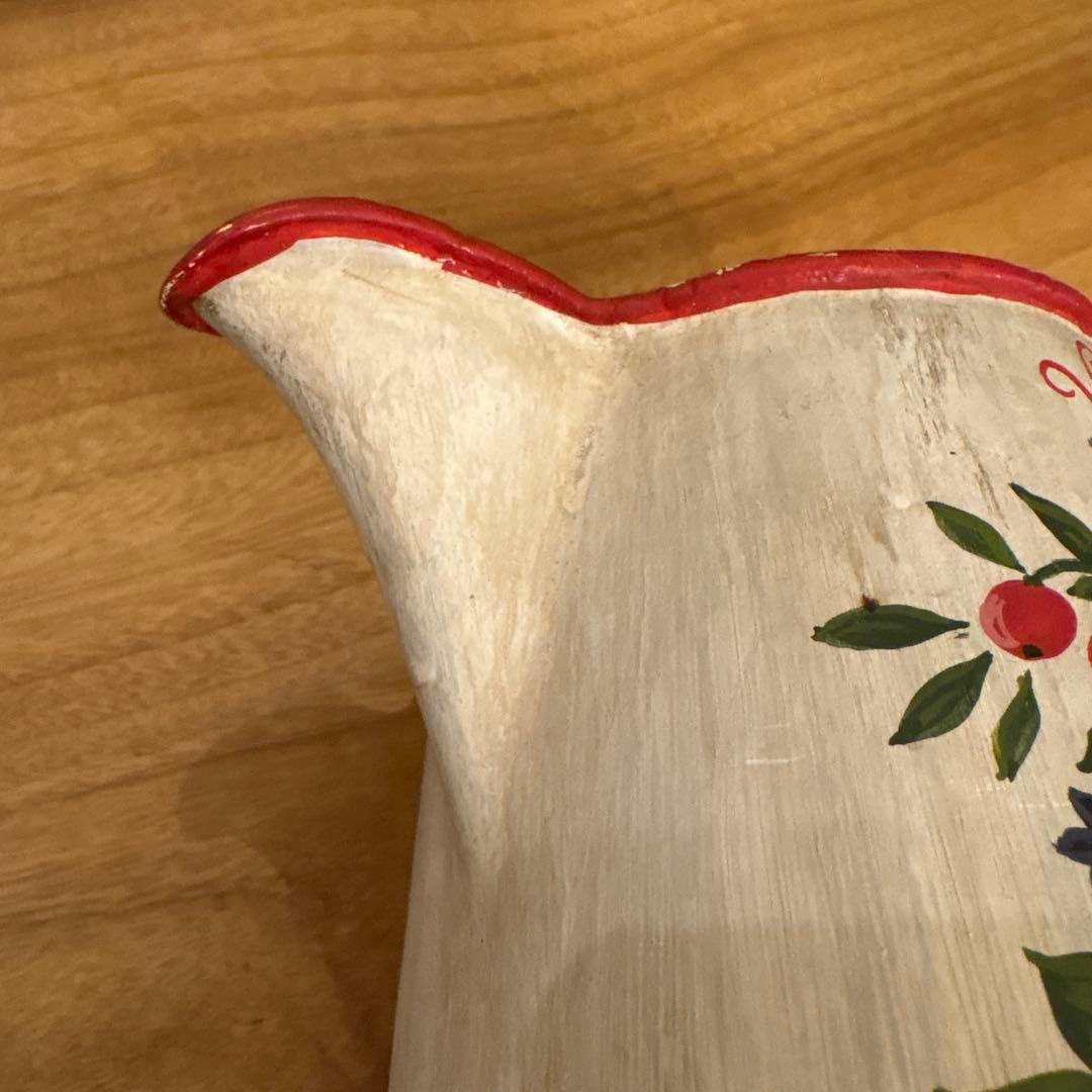 アンティーク　ローズのペイントケトル