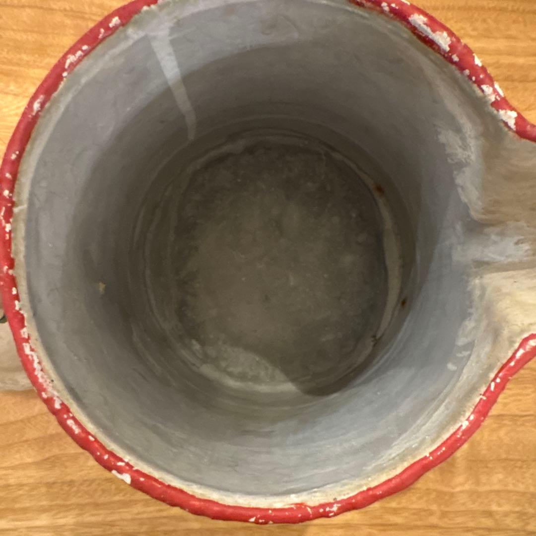 アンティーク　ローズのペイントケトル