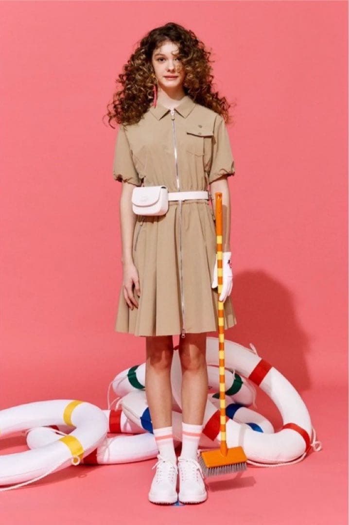 WAAC ワック　ジップアップワンピース　ブラック　XS