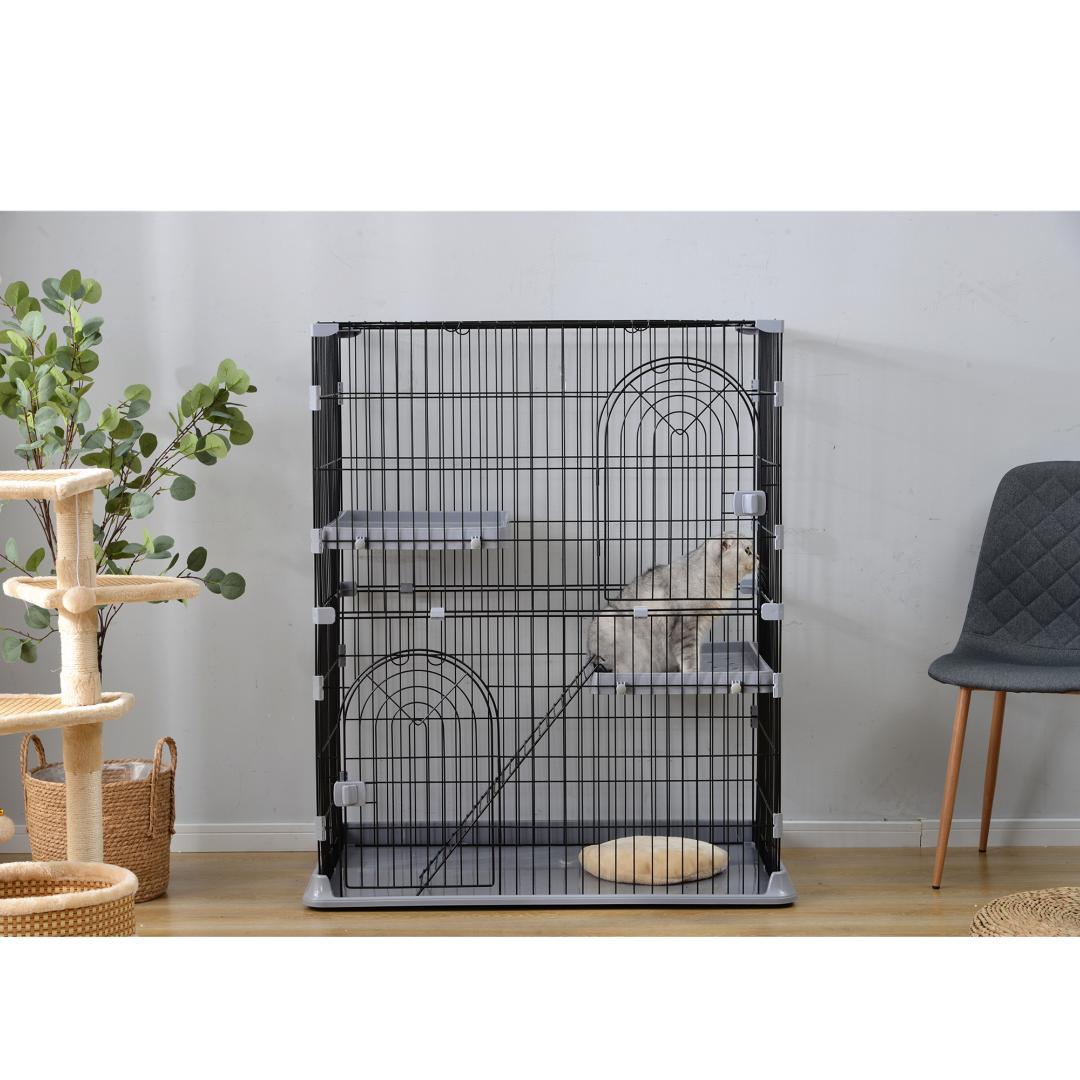 おしゃれ 猫 ケージ キャットケージ 2段 猫ゲージ キャットハウス 多段