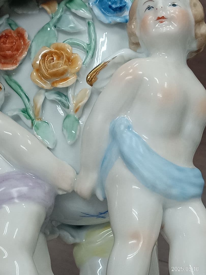 マイセン磁器置物 二人の子供