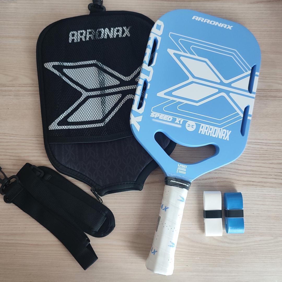 ARRONAX SPEED X1 ピックルボール パドル エッジレス ブルー 白