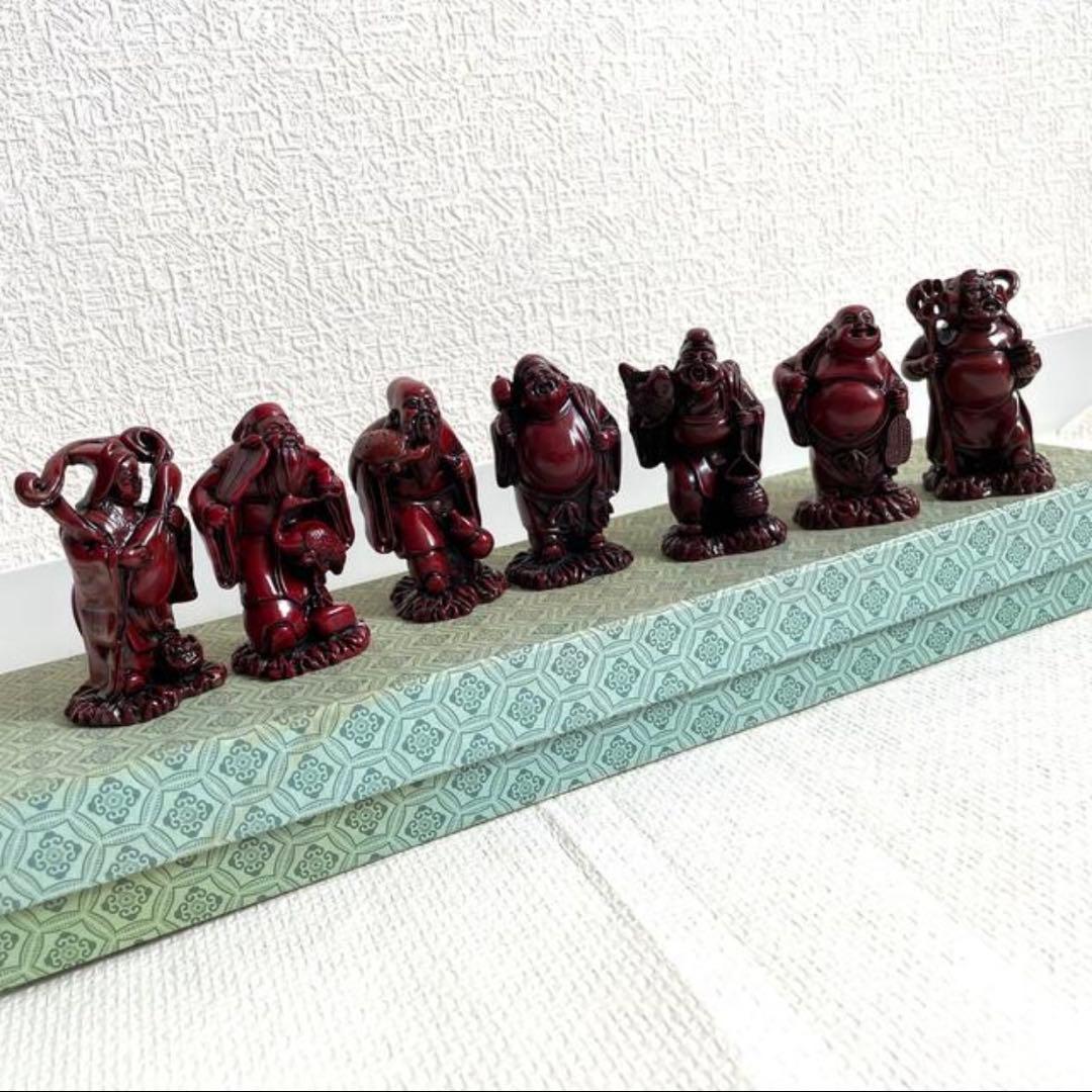 招福 七福神　7体　恵比寿　大黒天　福禄寿　毘沙門天　布袋　寿老人　弁才天 骨董