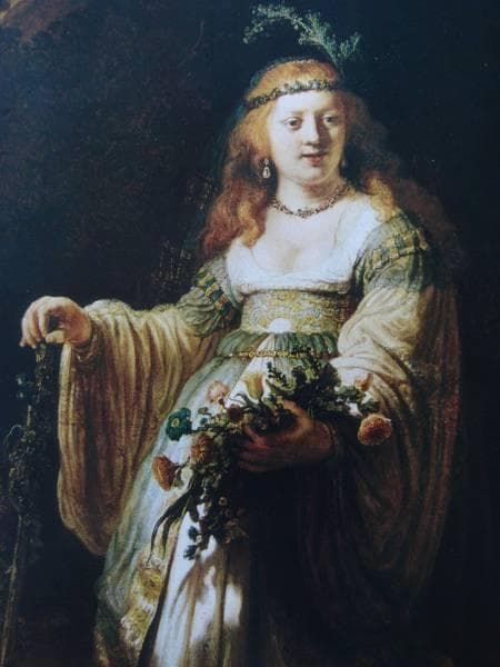 レンブラント、【アルカデアの衣装をつけたフローラ】希少豪華画集画、新品額・額装付