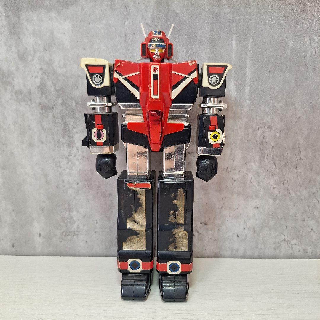 1987年【昭和レトロ】可動式ロボットフィギュア 赤黒