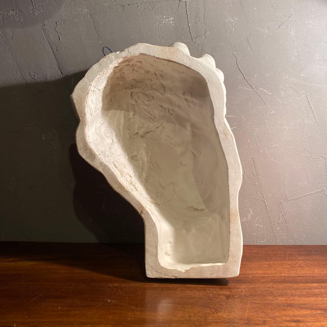 壁掛け石膏像 デッサン 半面像 オブジェ 彫刻 インテリア 置物