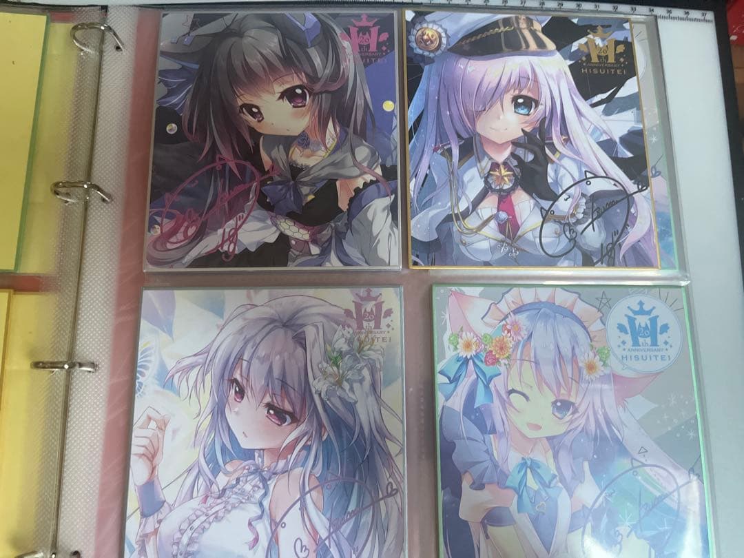 (限定品)翡翠亭 ミニ色紙バインダーと色紙セット(ミニと普通あり)