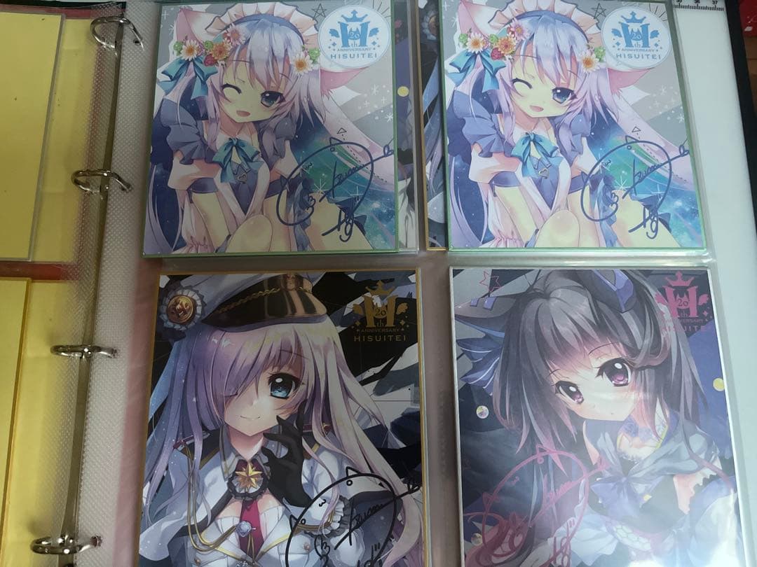 (限定品)翡翠亭 ミニ色紙バインダーと色紙セット(ミニと普通あり)