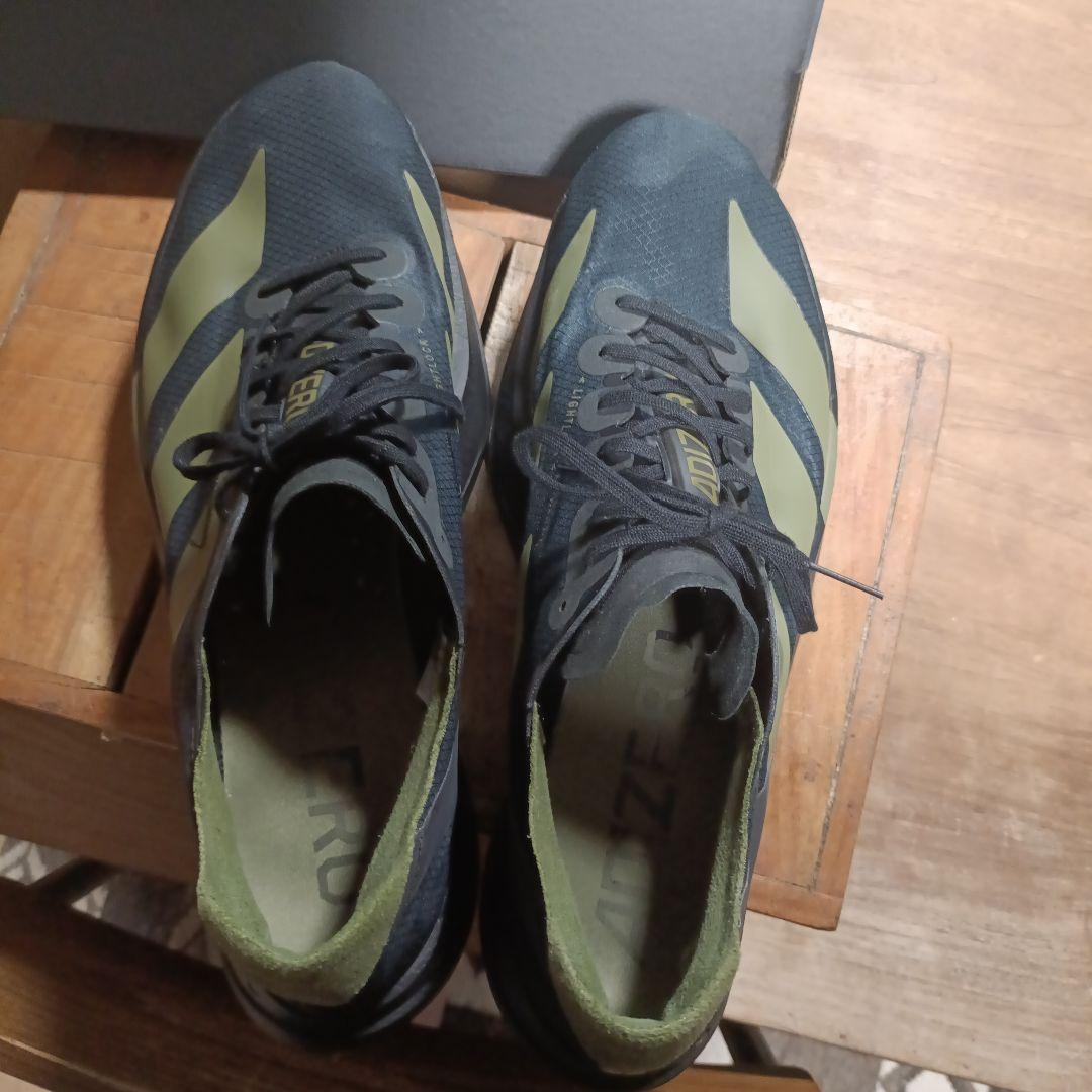 アディダス アディオスプロ4 アディゼロアディオスプロ4 黒×オリーブ