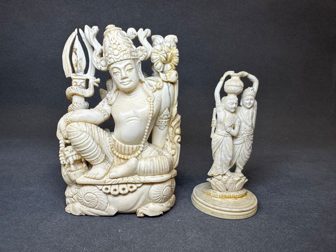 極上　置物　チベット　仏像　天然素材　アンティーク　和彫　置物　骨董　飾り物