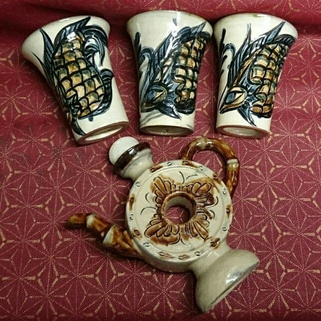 琉球 壺屋焼 金城秀義 小橋川永弘 やちむん 太鼓水差し