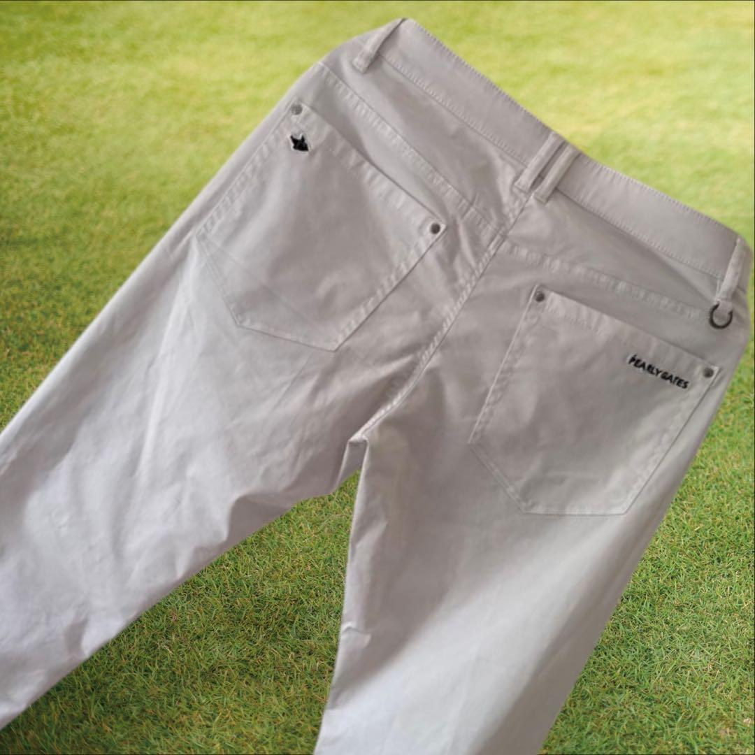 美品　パーリーゲイツ　パンツ　白　ホワイト　M〜L相当　ストレッチ素材　4