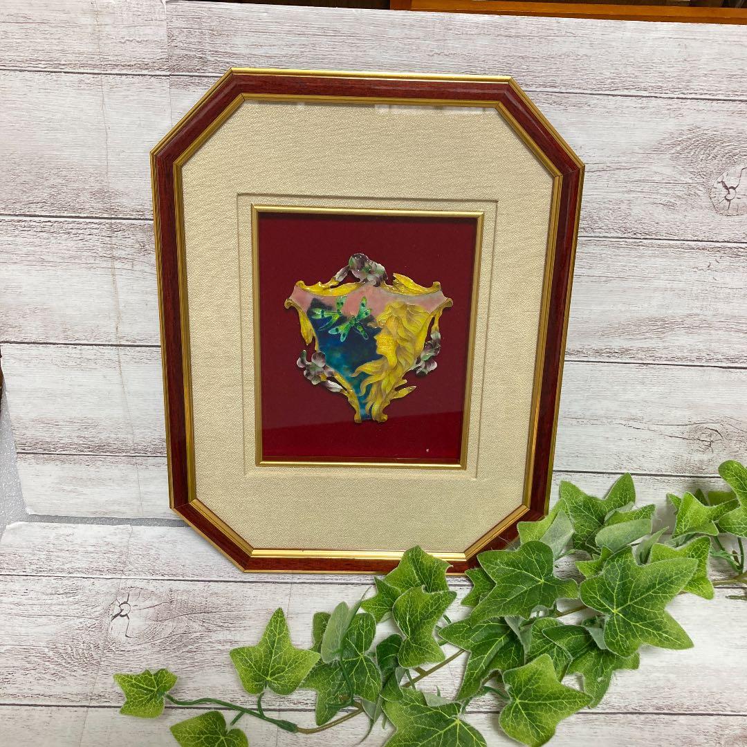 七宝焼　アール・ヌーヴォー　佐々木真澄作　少女と蜻蛉　伝統工芸　現代アート