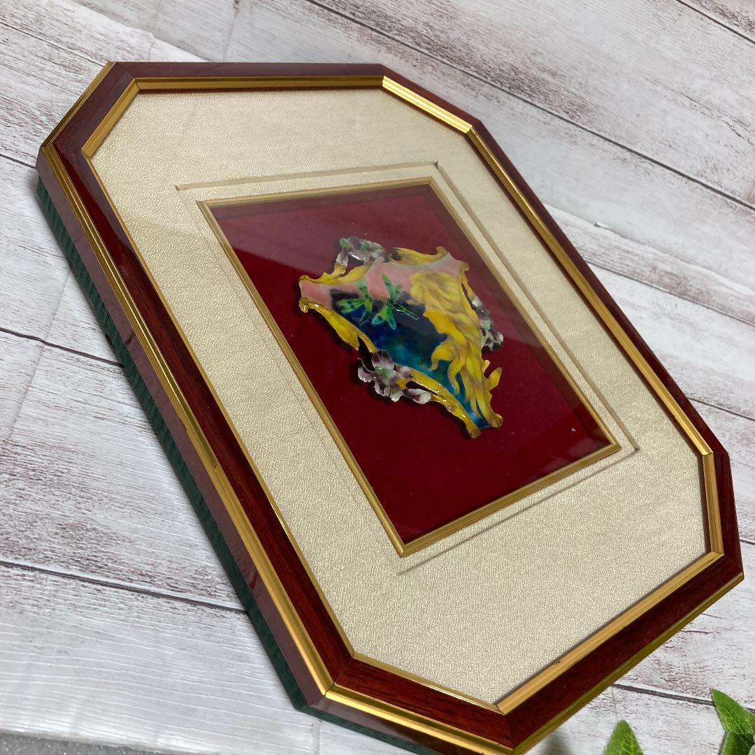 七宝焼　アール・ヌーヴォー　佐々木真澄作　少女と蜻蛉　伝統工芸　現代アート