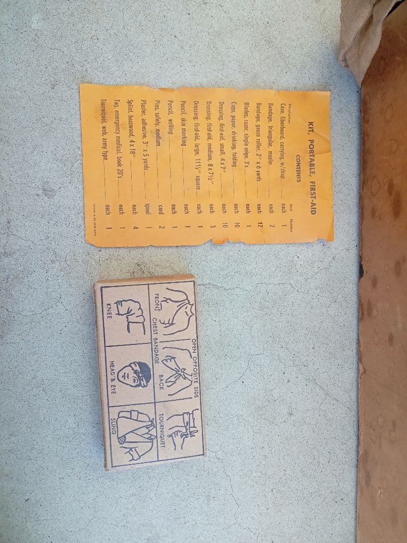 カリフォルニア州　救急キット　1940年代　第二次世界大戦　米軍