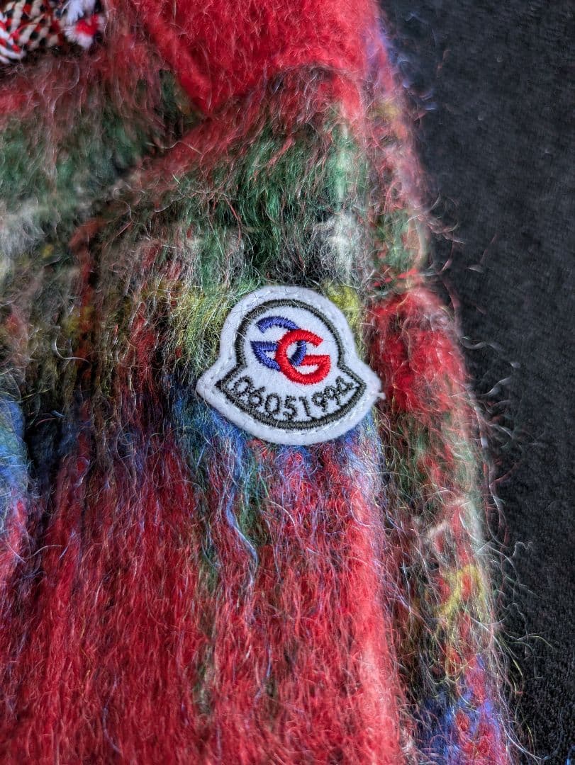 アトリエgg　ダッフルコート フード付き 赤・緑・青チェック