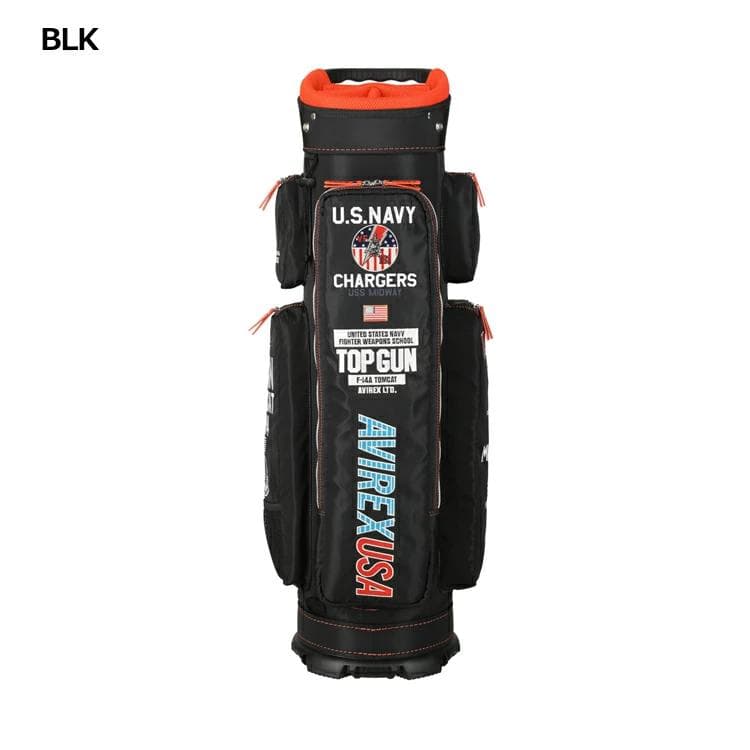 新品 AVIREX アヴィレックスゴルフ キャディバッグ ブラック