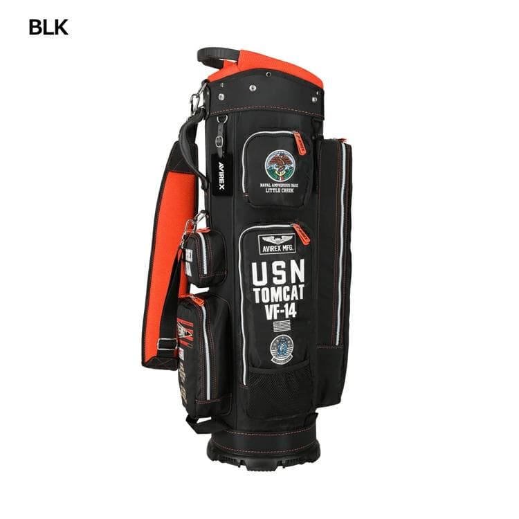 新品 AVIREX アヴィレックスゴルフ キャディバッグ ブラック