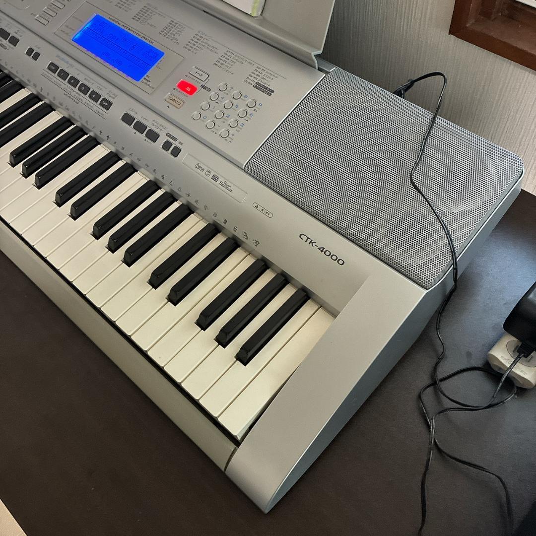 【美品】CASIO CTK-4000 電子キーボード本体 アダプタ 取扱説明書