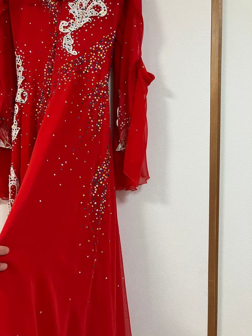 社交ダンスドレス レッスンウェア　発表会 パティー　ミニデモ　S ～M