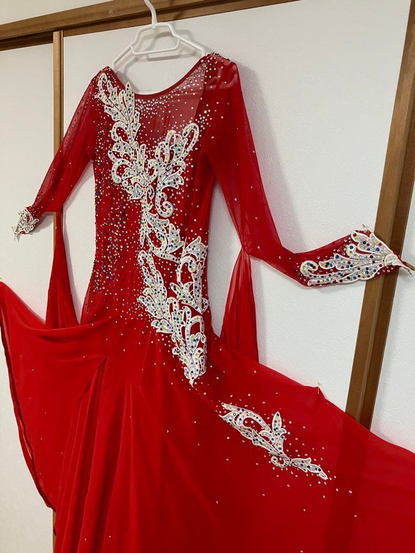 社交ダンスドレス レッスンウェア　発表会 パティー　ミニデモ　S ～M