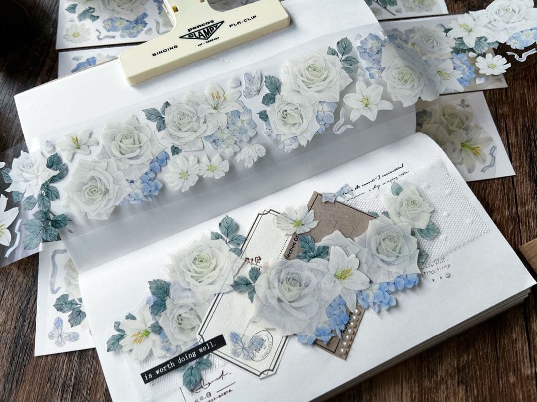 梦岛日记《浮白》海外マスキングテープ　マステ 【2317】