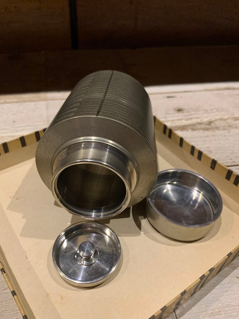 乾茂號造　煎茶道具　茶入 煎茶道具　錫製　茶入