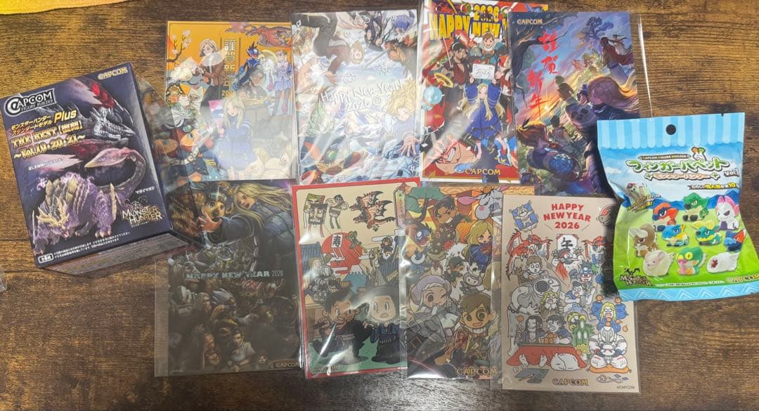 カプコン モンハン フィギュア ポストカード モンスターハンター 指人形 セット